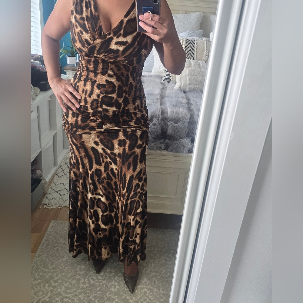 Sabora Leopard Print Maxi Dress